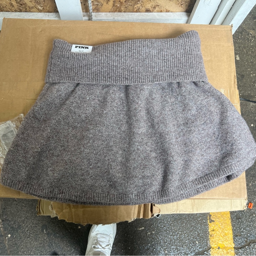 PINK Victoria's Secret Heathered Gray Mini Skirt